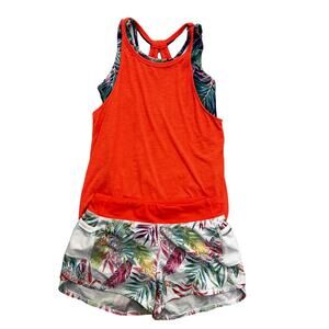 Athleta Girls Active Wear Set Shorts Tank Size 8/10